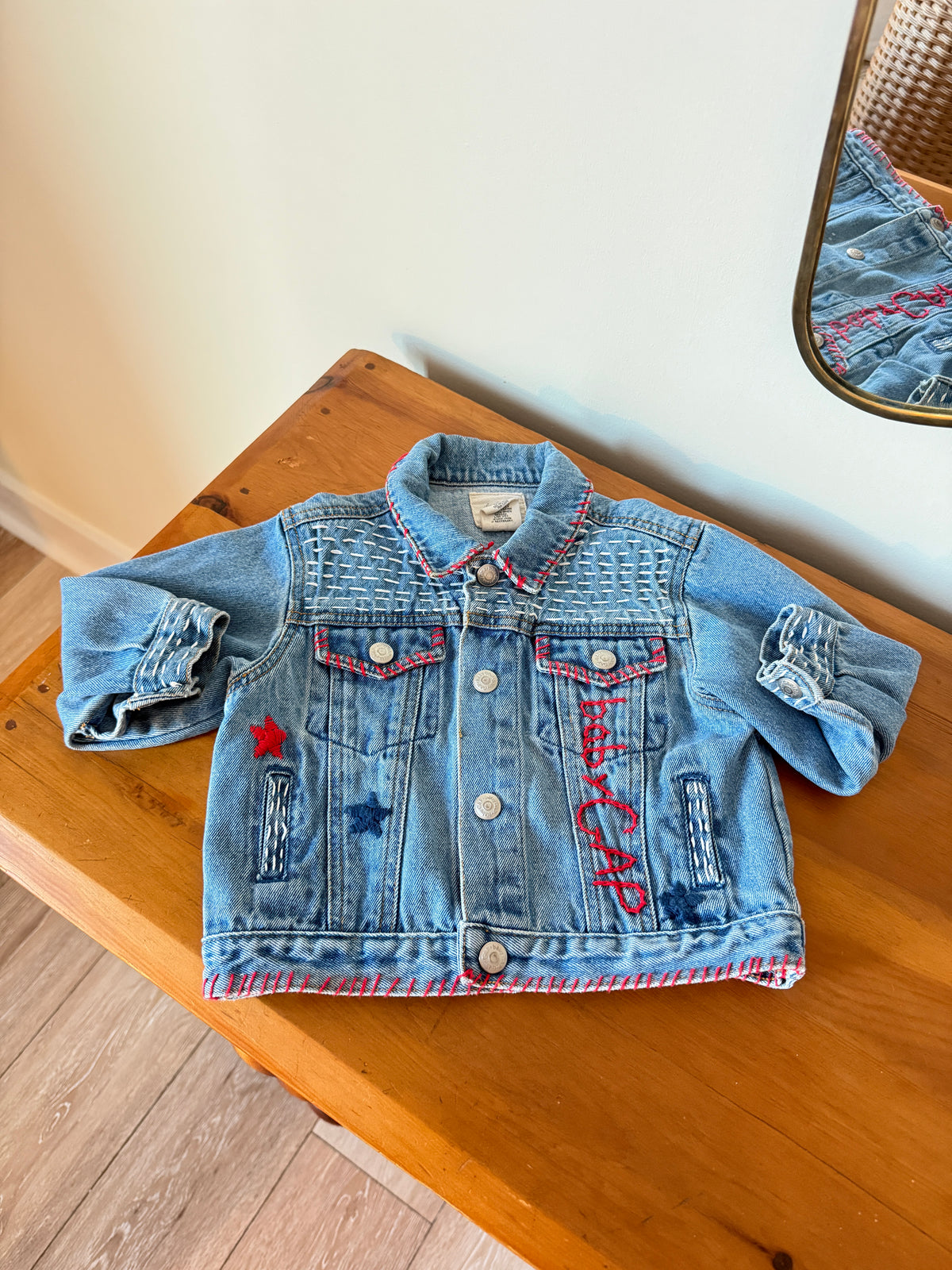 Vintage 1996 Gap Embroidered Denim Jacket