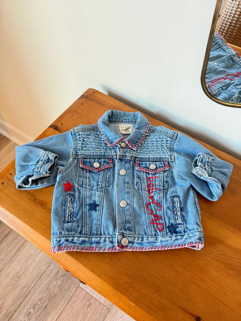 Vintage 1996 Gap Embroidered Denim Jacket