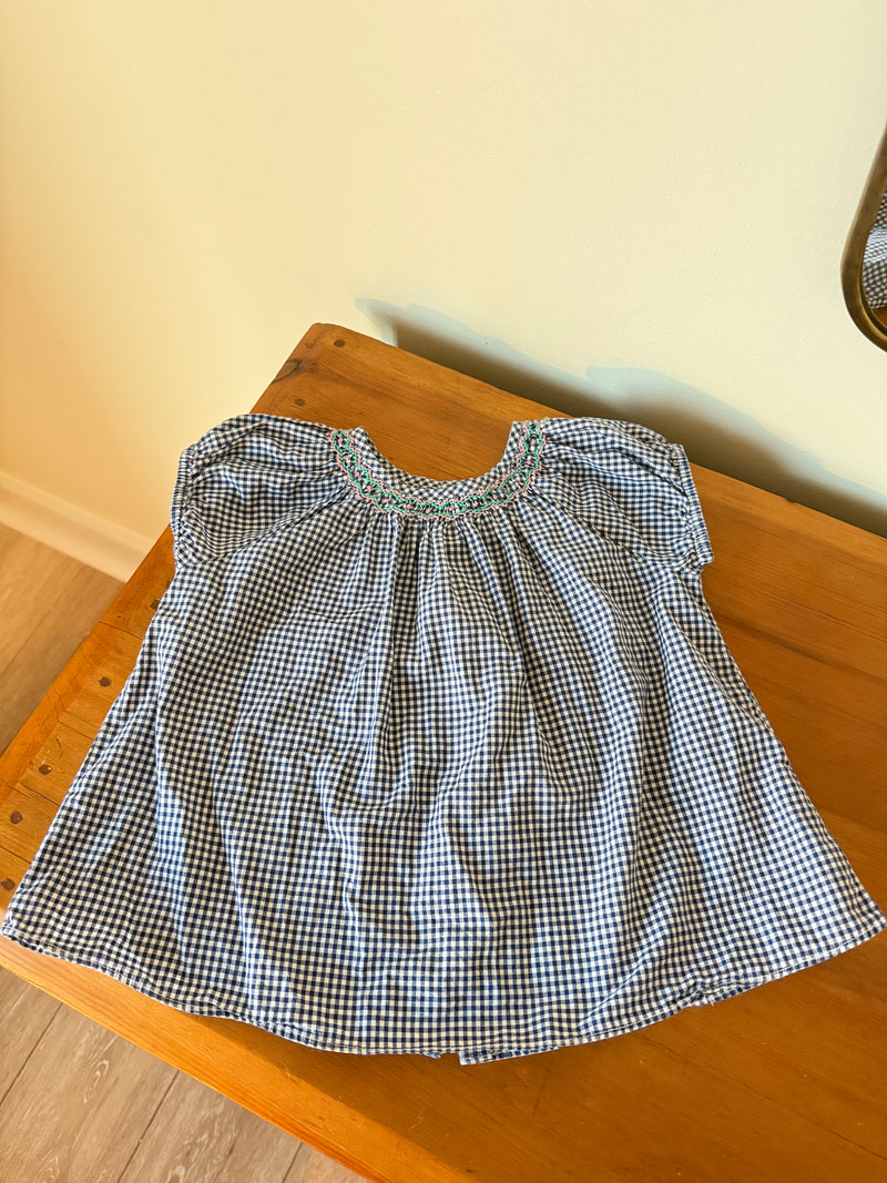 Vintage Jacadi Gingham Blouse (24M)