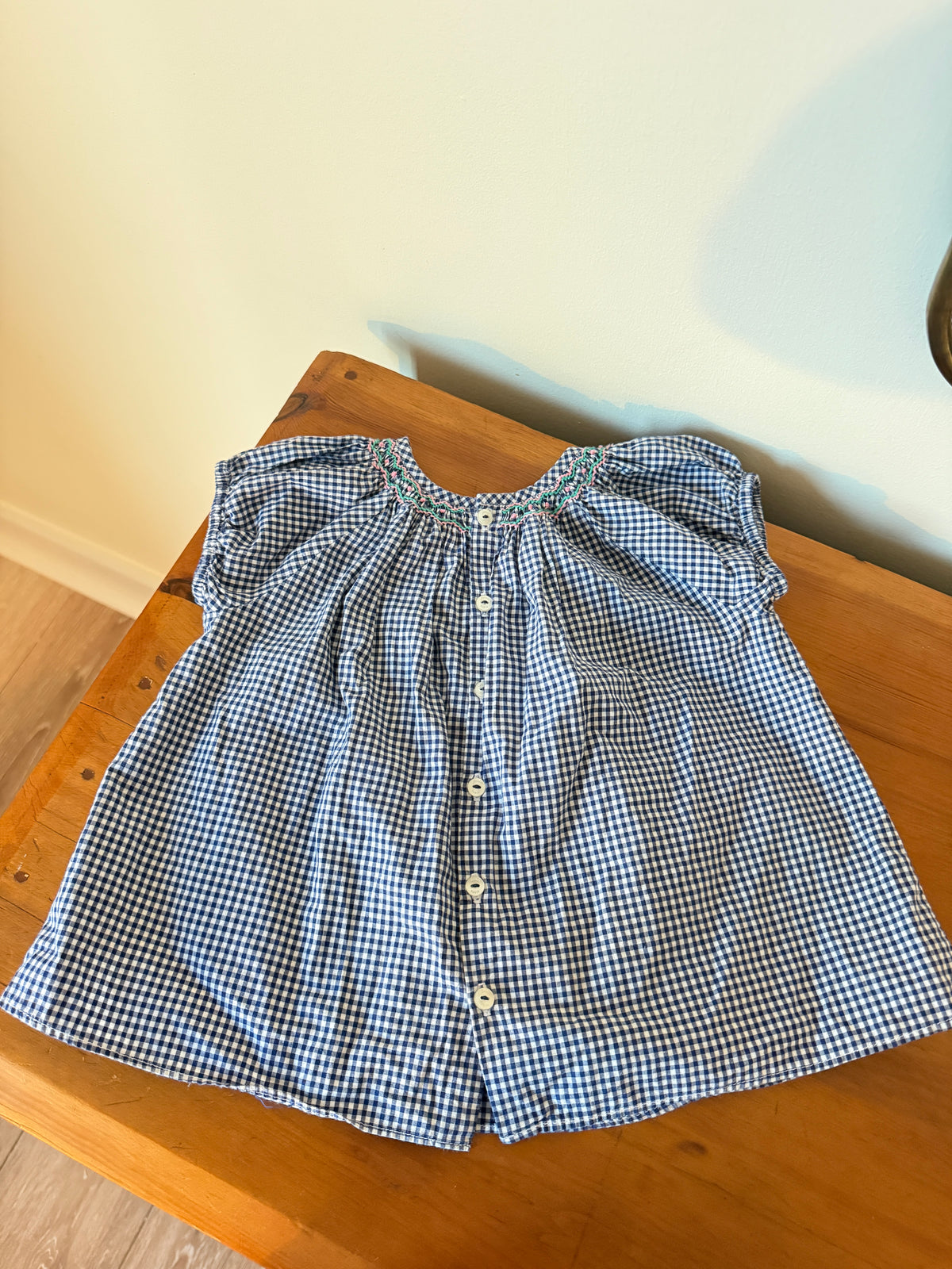 Vintage Jacadi Gingham Blouse (24M)