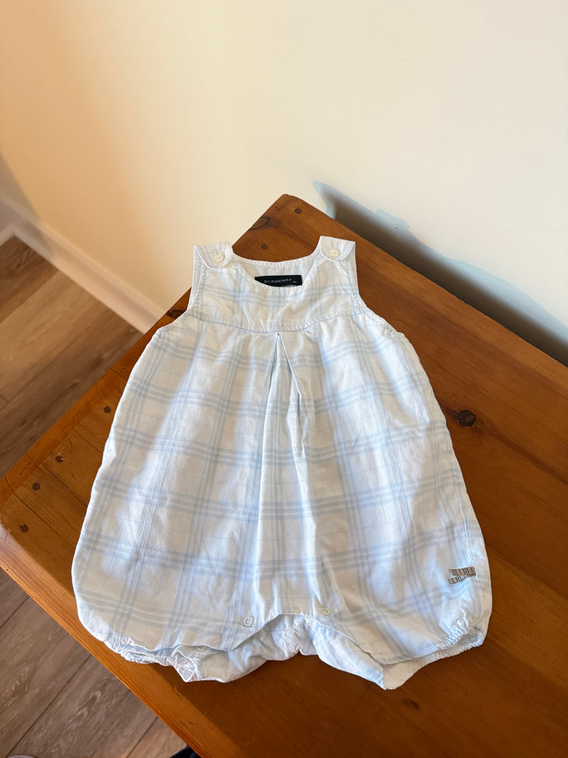 Vintage Burberry Plaid Romper (3-6M)