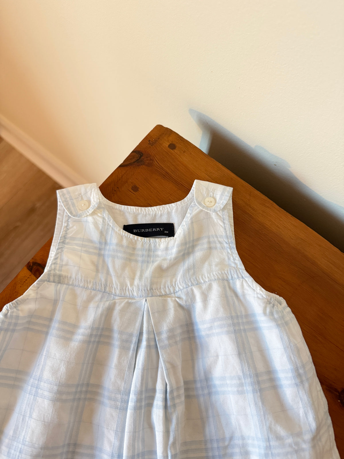 Vintage Burberry Plaid Romper (3-6M)