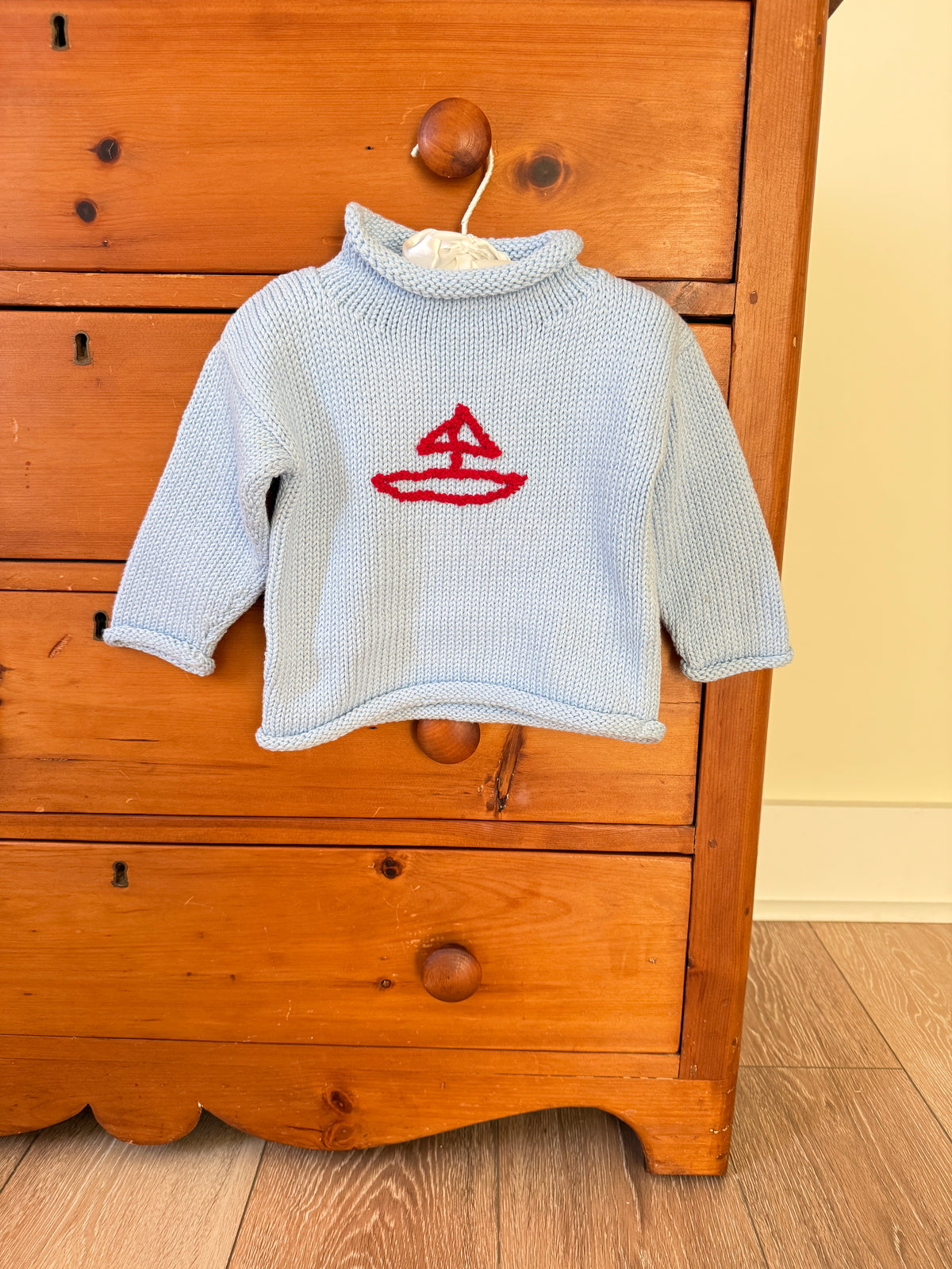 Vintage Rollneck Sailboat Sweater (12M)