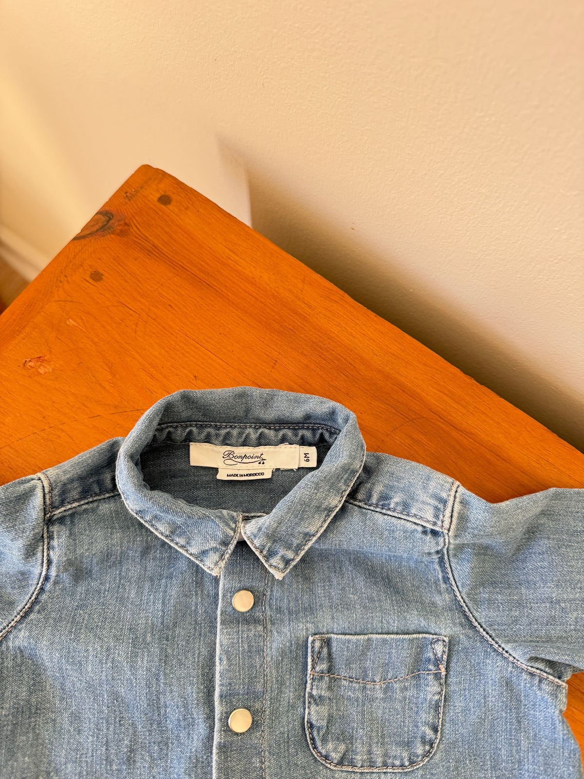 Vintage Bonpoint Denim Shirt (6M)