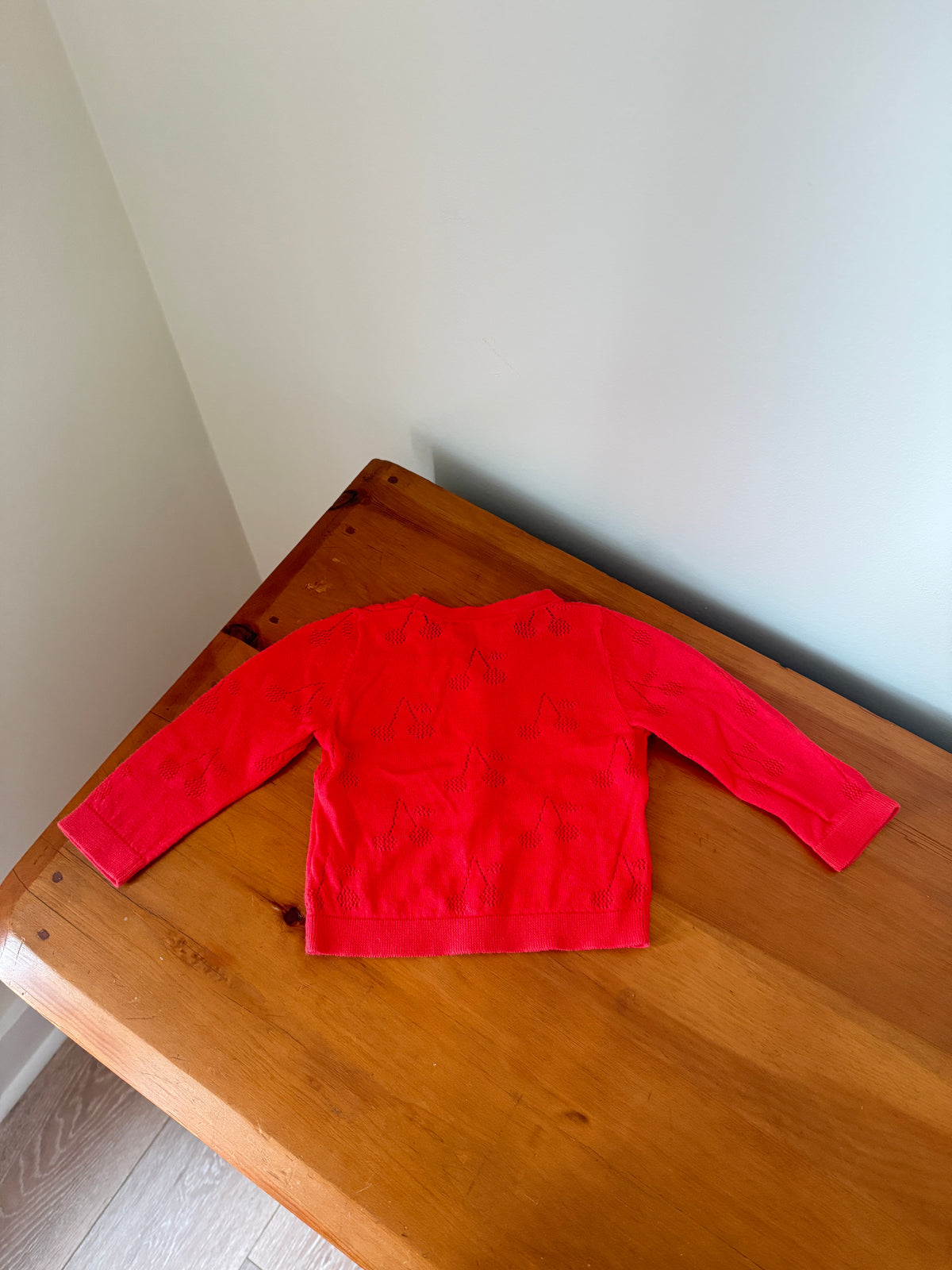 Vintage Bonpoint Cherry Cardigan (6M)