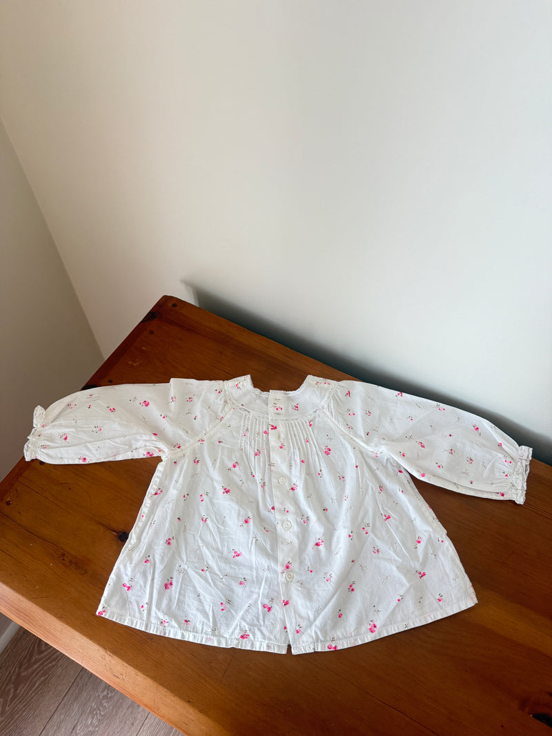 Vintage Bonpoint Floral Blouse (6M)