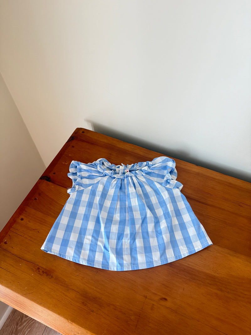 Vintage Bonpoint Blue Checkered Blouse (3M)