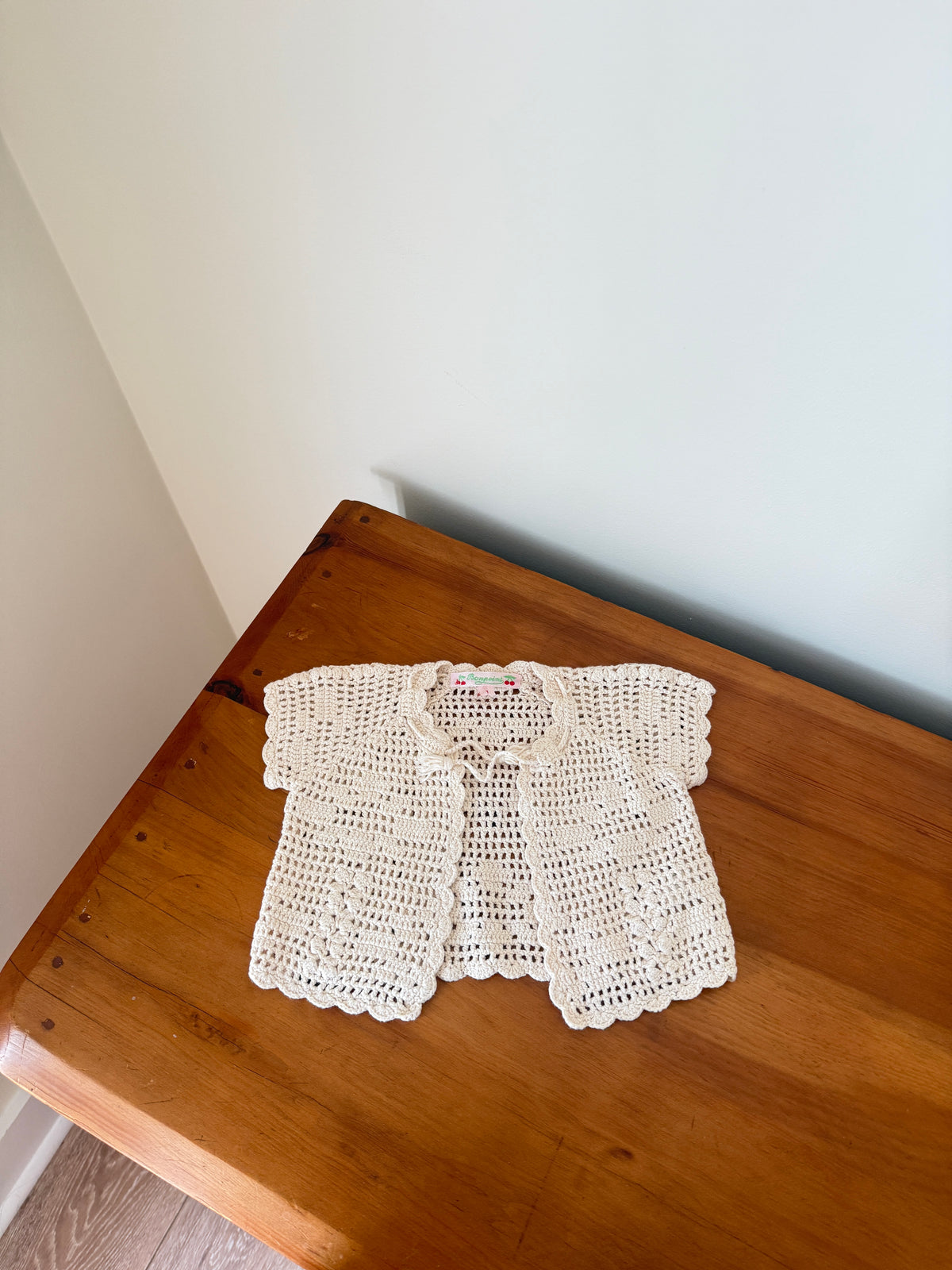 Vintage Bonpoint Crochet Cardigan (12M)