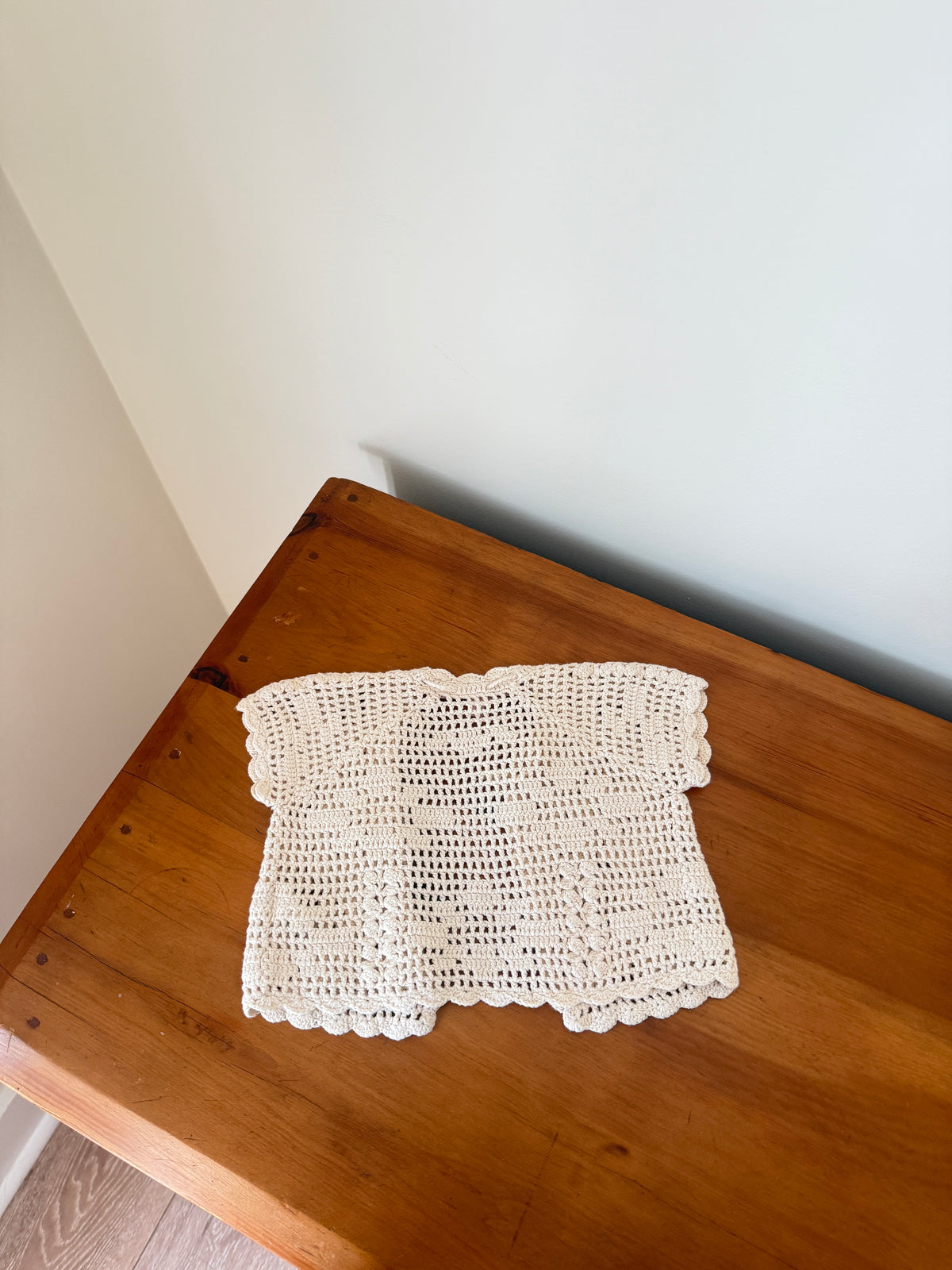 Vintage Bonpoint Crochet Cardigan (12M)